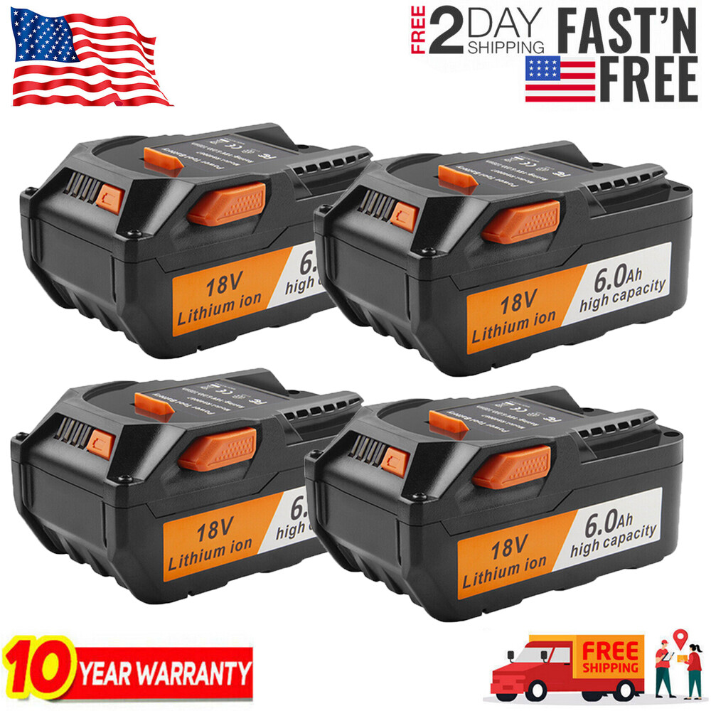 1-4x for Ridgid R840085 Lithium Battery Rigid 18V 6.0/3.0ah R840087 Power Tools
