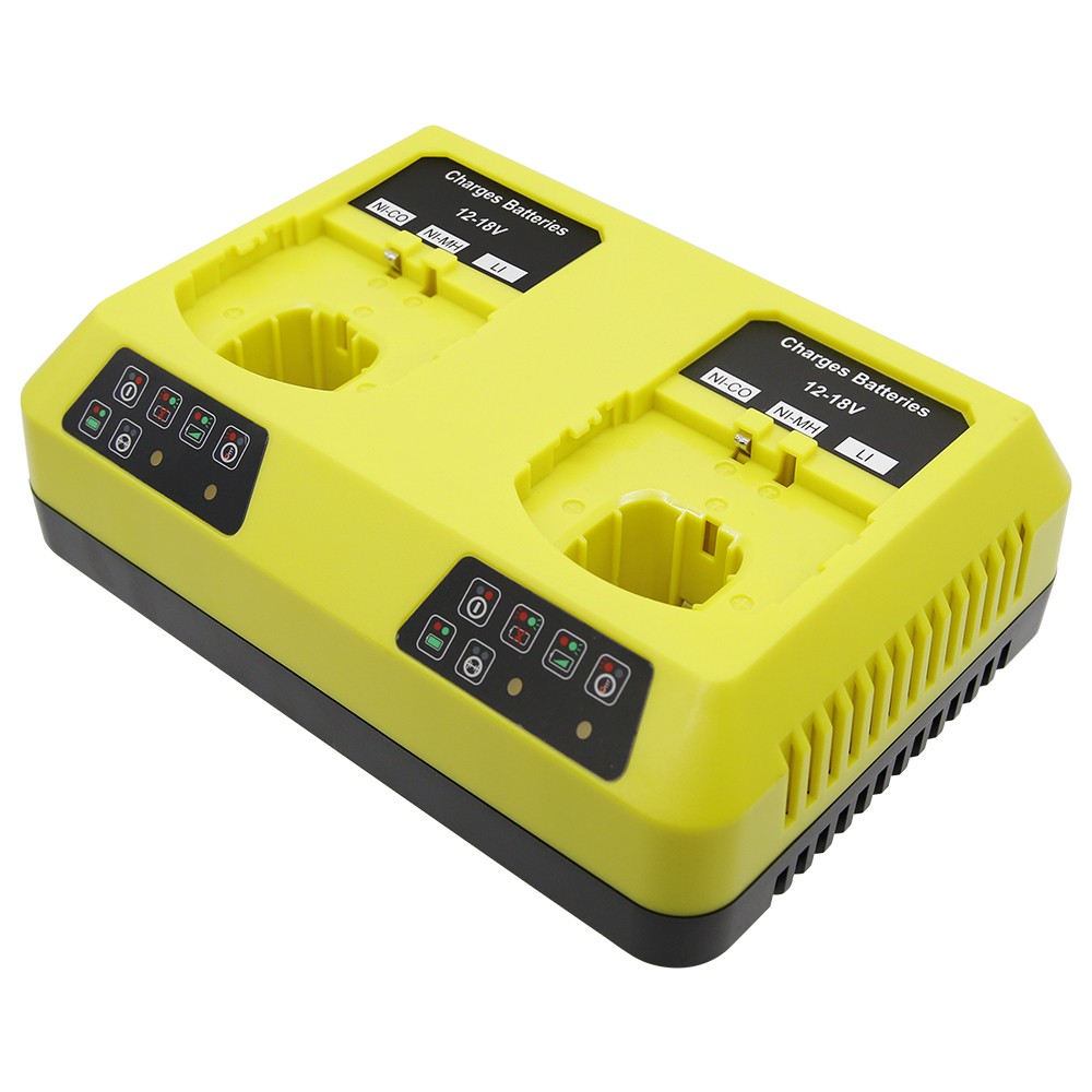 P107 P108 P117 2 Port 12-18V Dual Charger for Ryobi Li-ion Ni-CD Ni-MH Battery