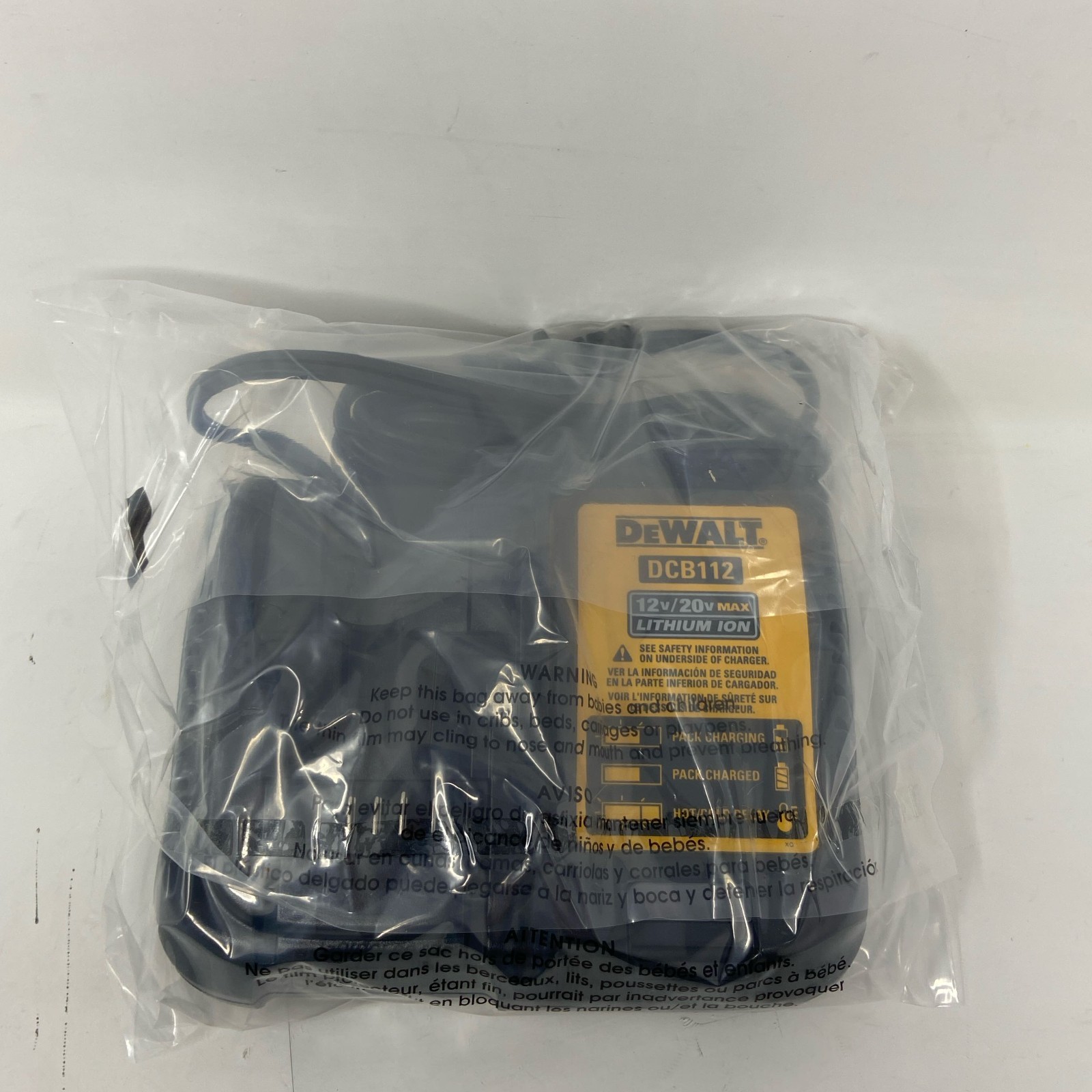 DEWALT DCB1104 12V/20V MAX 4A Battery Charger – Black/Yellow