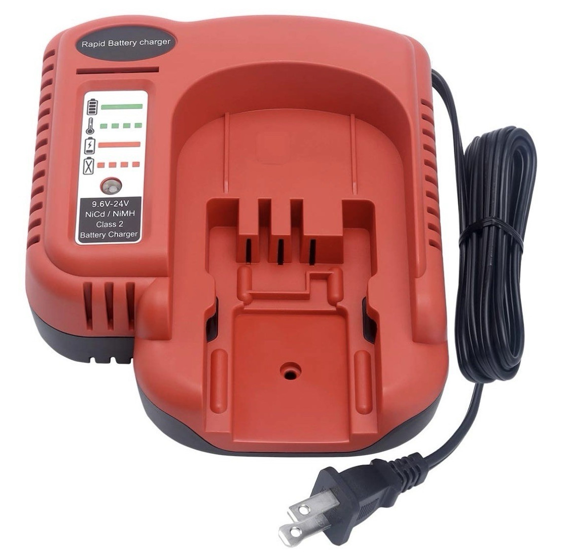 Black & Decker BDFC240 Rapid Charger 9.6V-24V NiCd/NiMH, Red, 1 Slot