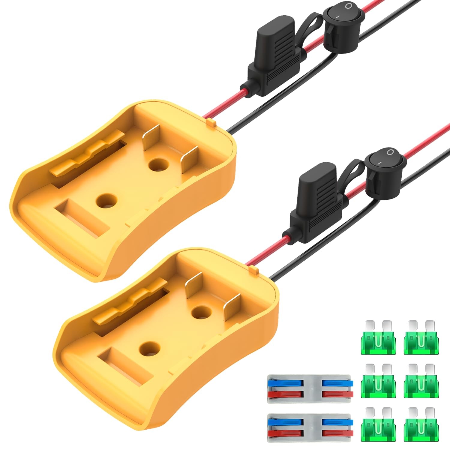 Kzreect 2 Pack for Power Wheel Adapter Compatible with Dewalt 2 Pack, Yellow