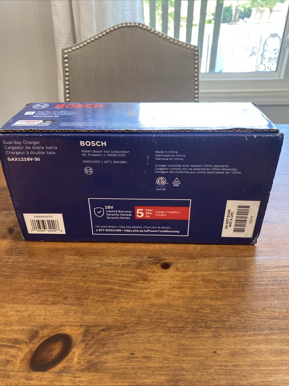 New Bosch Gax1218v-30 Lithium Ion Battery Charger 12v Max 18v New in Box Black
