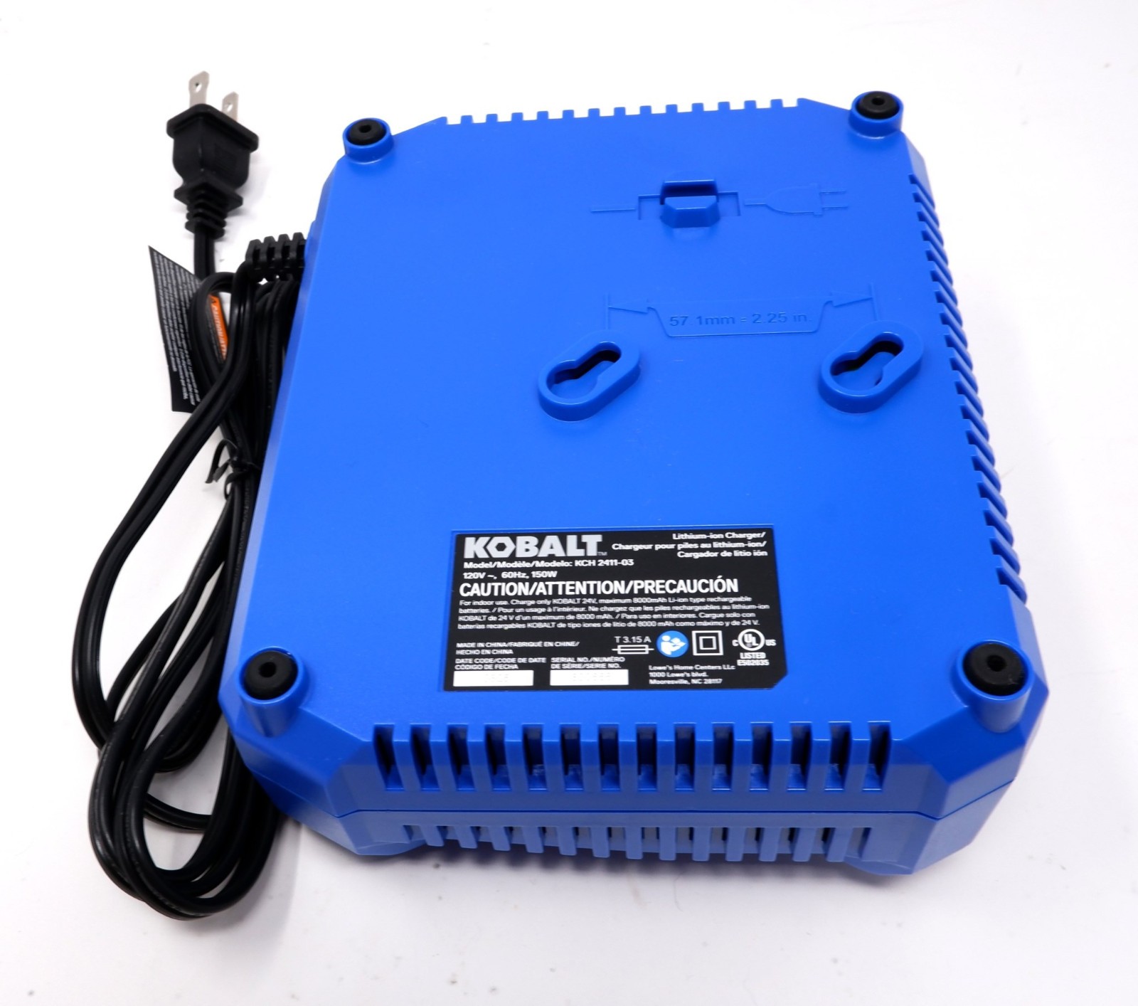 KOBALT KCH 2411-03 24V MAX LITHIUM ION BATTERY FAST CHARGER 150W, BARE – NEW