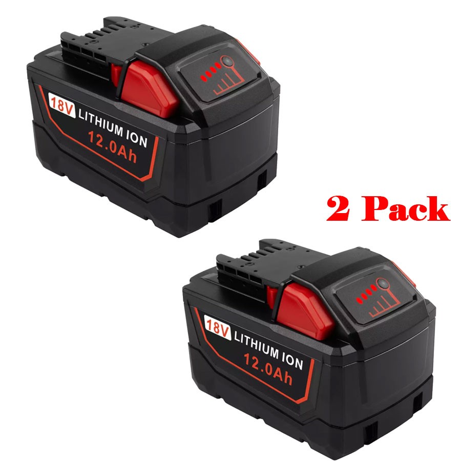 M18 12AH 18V Tool Battery Set Li-Ion For Milwaukee M18B5 48-11-1860 18 Volt US