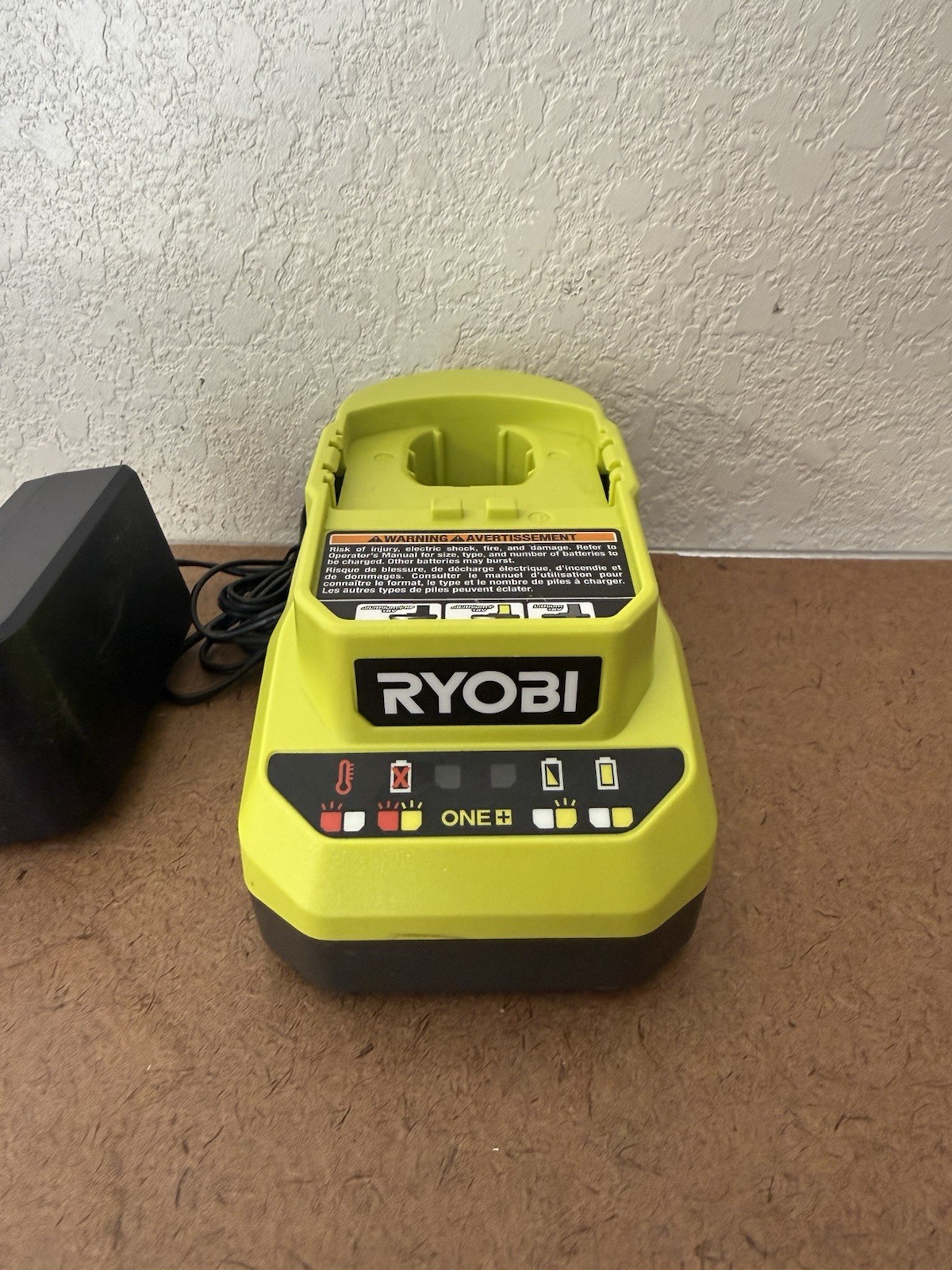 RYOBI ONE+ 18V Battery Charger Dock w/ AC Adapter Green PCG002