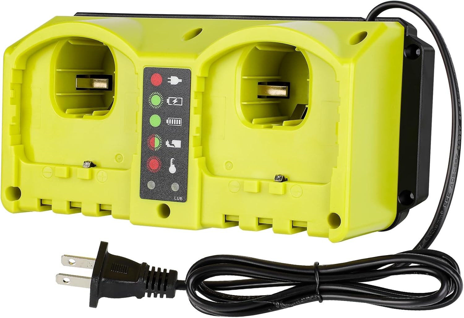 Rapid Charger Station 2 Ports for Ryobi 18v Battery Fast Charger for Emergencies