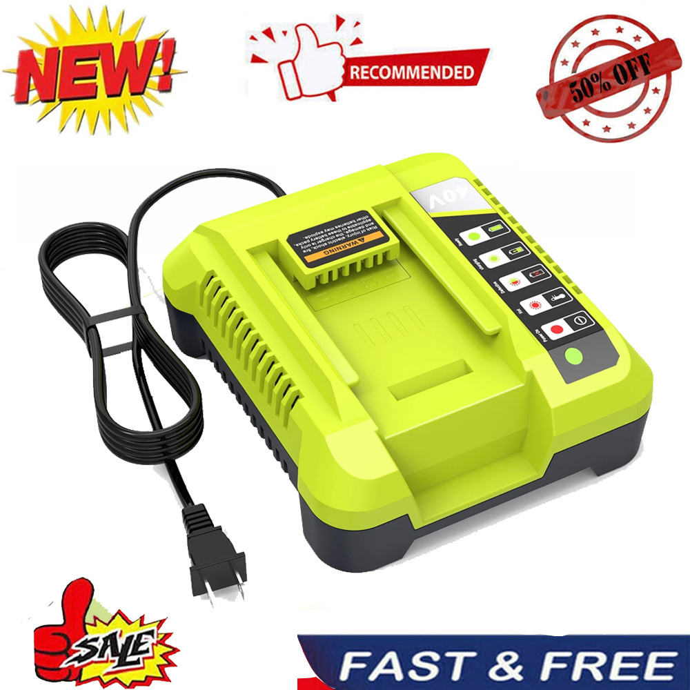 Rapid Charger For Ryobi 40V OP408VNM Lithium Battery OP406VNM OP40602 OP401 LED