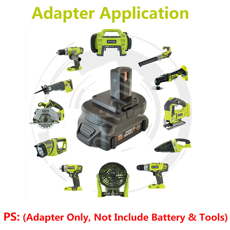 1PCS WORX 20V 6-PIN WA3512/20 Li-ion Battery To RYOBI 18V Cordless Tools Adapter