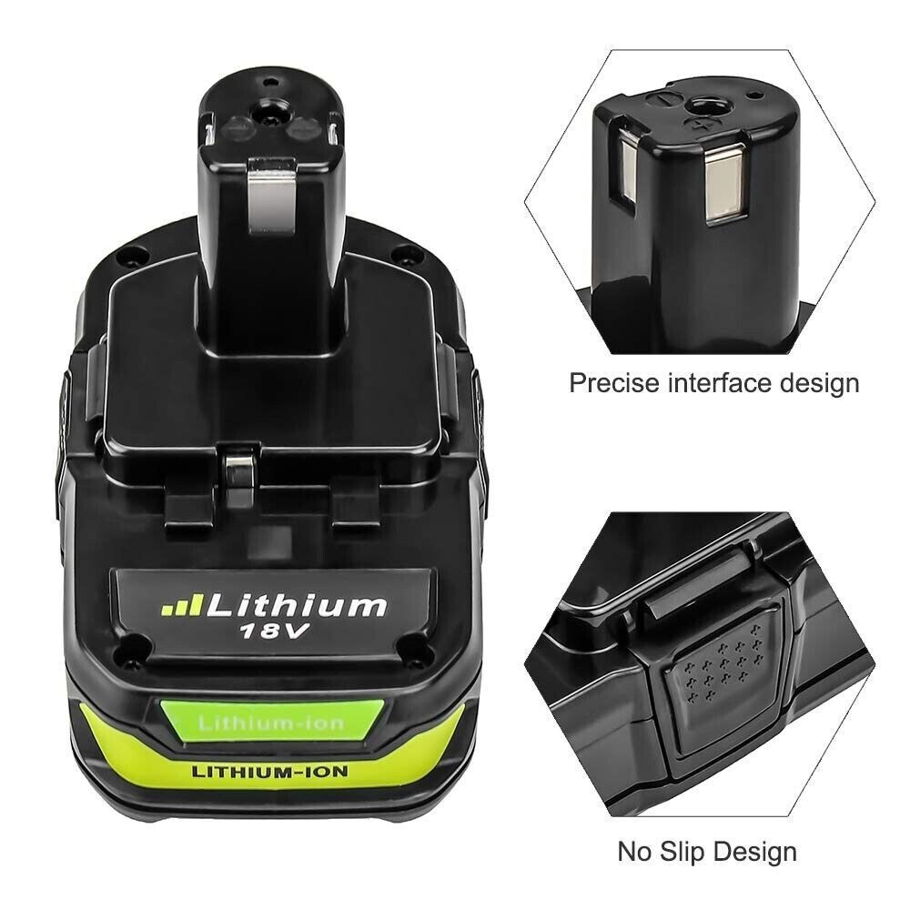 2 pack 18 Volt P102 Lithium-Ion Battery replacement For Ryobi 18V P108 P107 P103