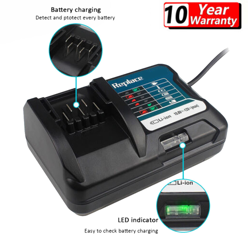 Battery Charger Replacement For Makita 10.8 V 12 V DC10WD BL1021B BL1041B BL1016