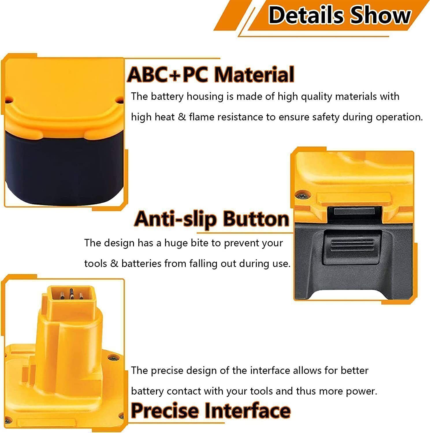2-Pack DC9096 DW9095 DW9096 DW9099 18 Volt Battery for DeWALT NEW replacement