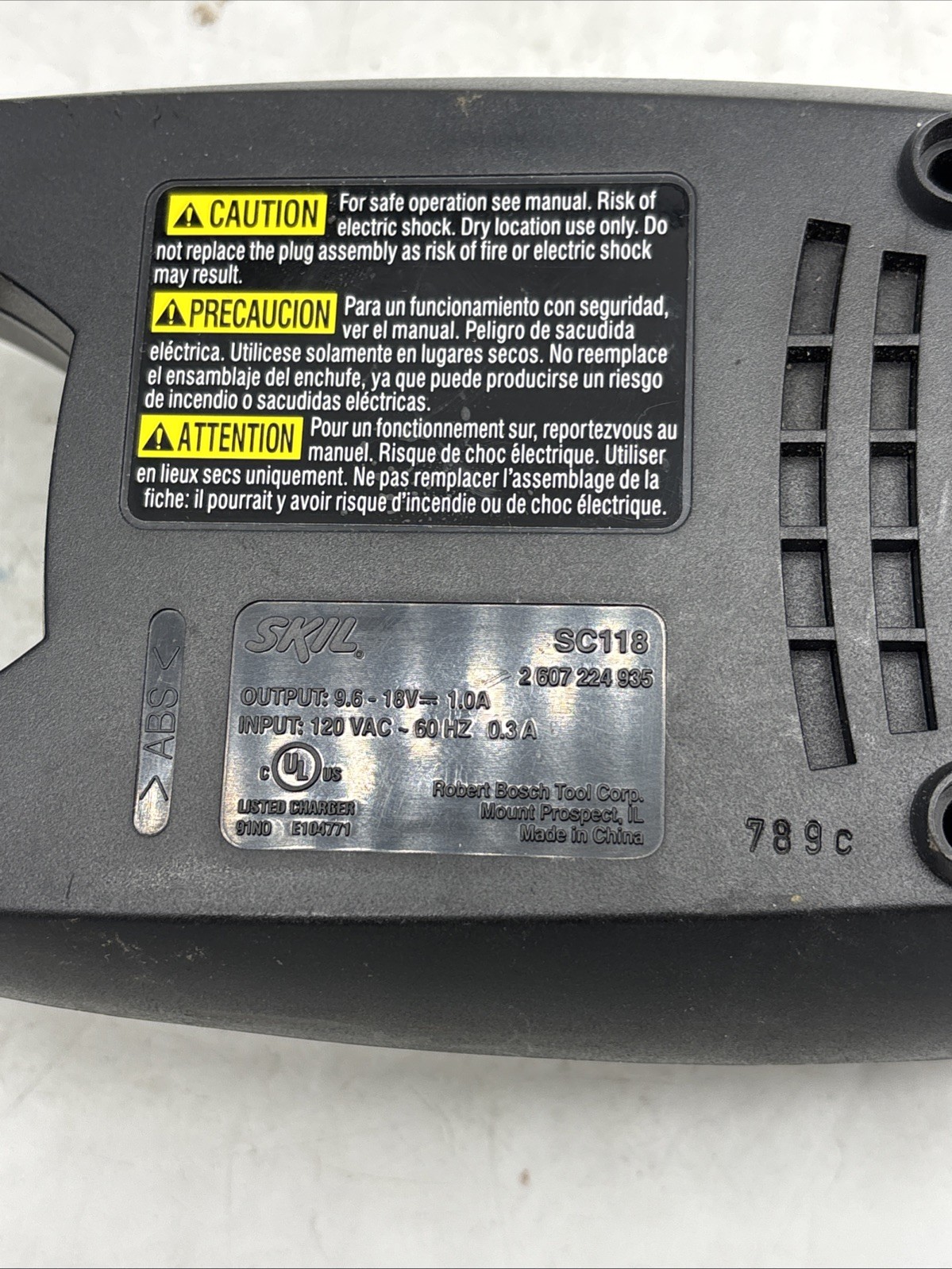 SKIL SC118 9.6V-18V Volt Power Tool Battery Charger Genuine OEM