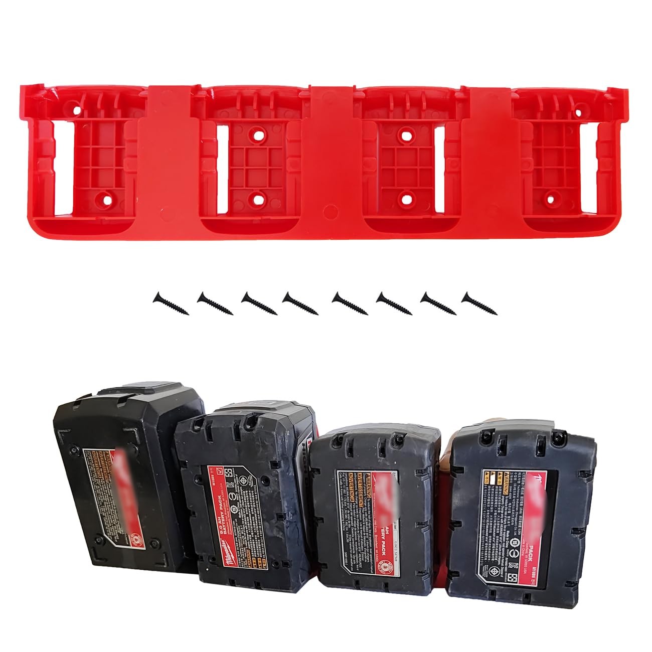 WOLGNKI Plastic Battery Organizer Mount Holder for Milwaukee M18 M12 Batteries