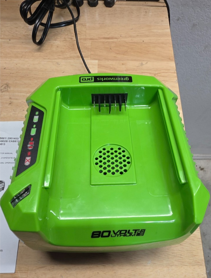 Genuine 80V Rapid Charger GCH8040 For Greenworks Pro All 80V Battery 2901402