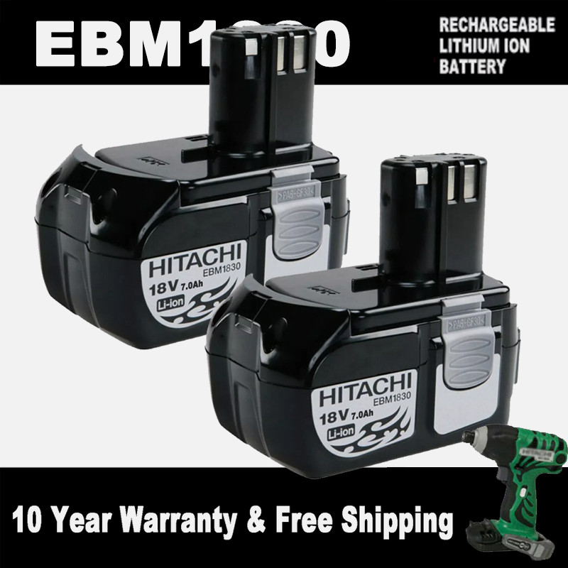 2x 18V 7.0AH Li-ion EBM1830 Battery For Hitachi BCL1815 BCL1830 BCL1840 BCL1850✔