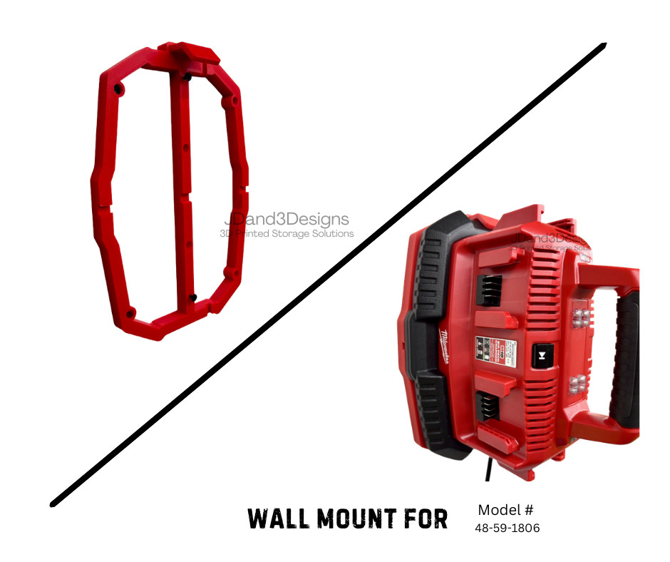 MOUNT for M18 Six-Pack Sequential Charger- Wall Holder for Milwaukee Chargers