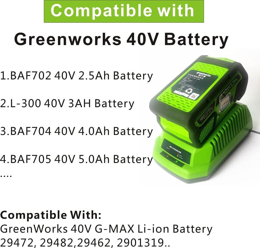 Anoitd 40V Replacement Greenworks 29482 Battery Charger Compatible Greenworks