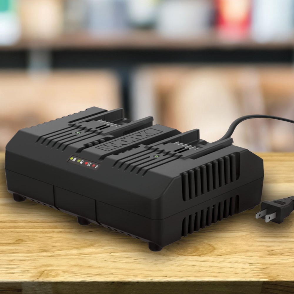 WORX WA3884 20V Power Share (60) Min Dual Quick Charger (N)