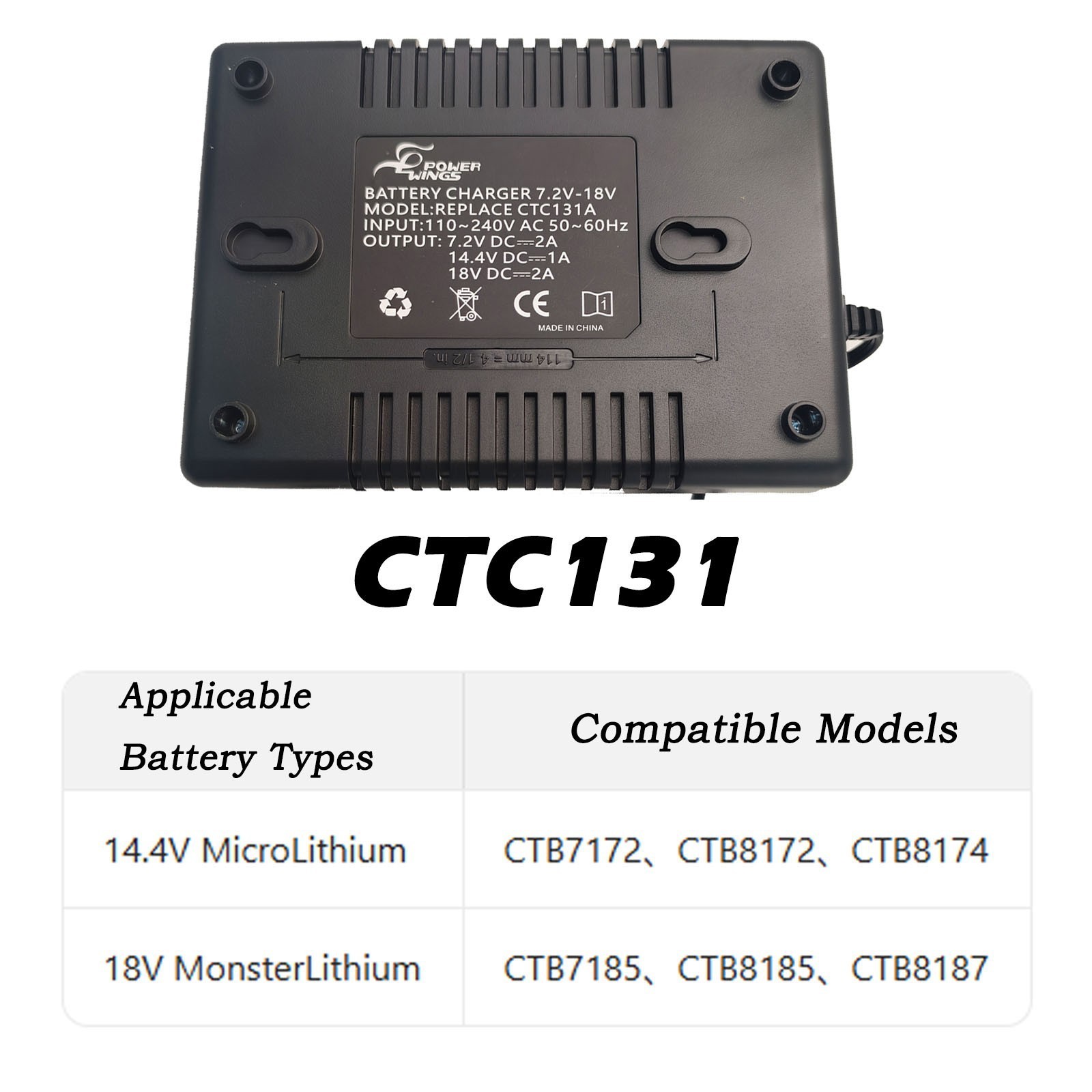 Charger CTC131 CTB8174 Battery For Snap on 14.4.V Tools CTB8172 CT861DB CTC722