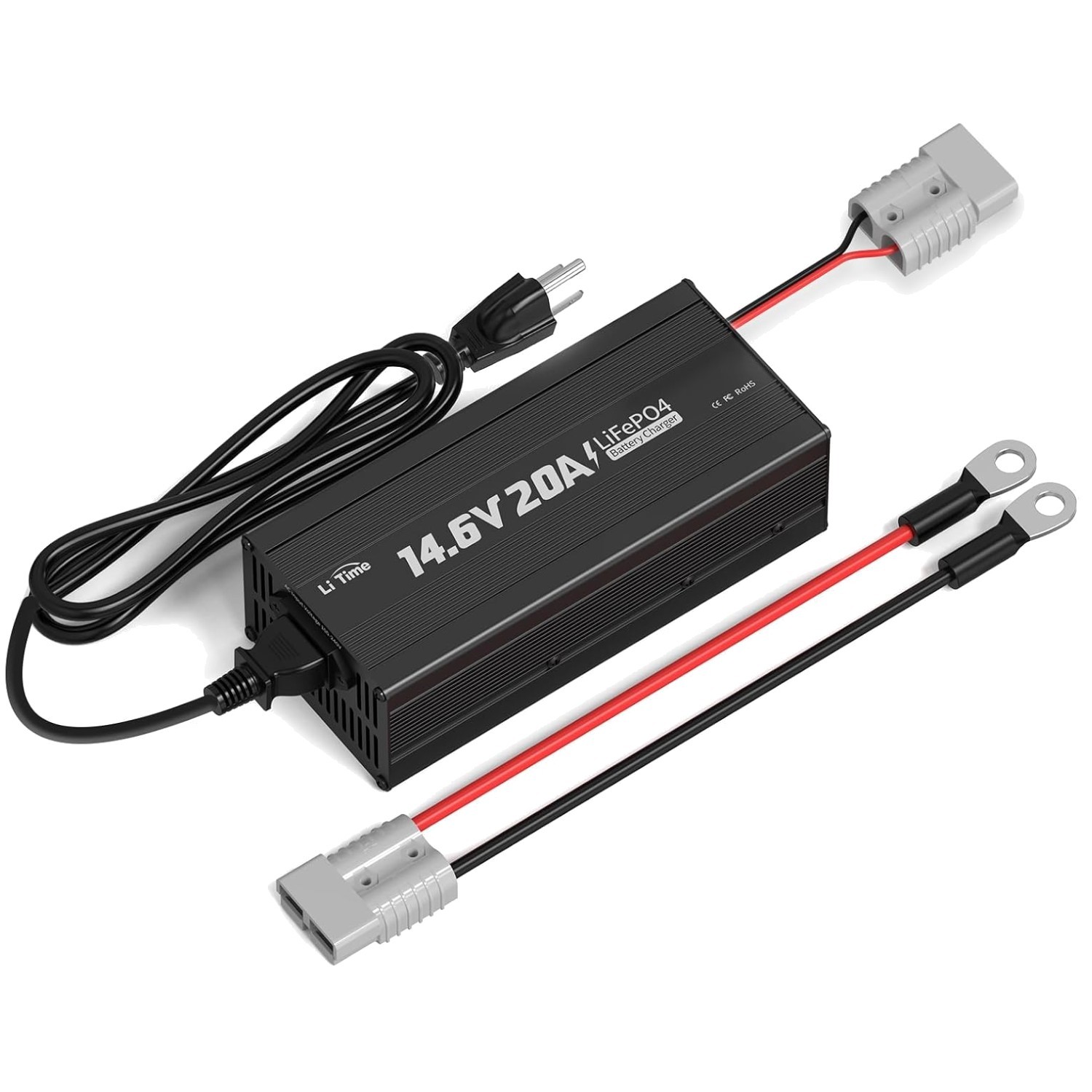 Fast 12V Lithium Battery Charger 20A Smart LiFePO4 RV Solar