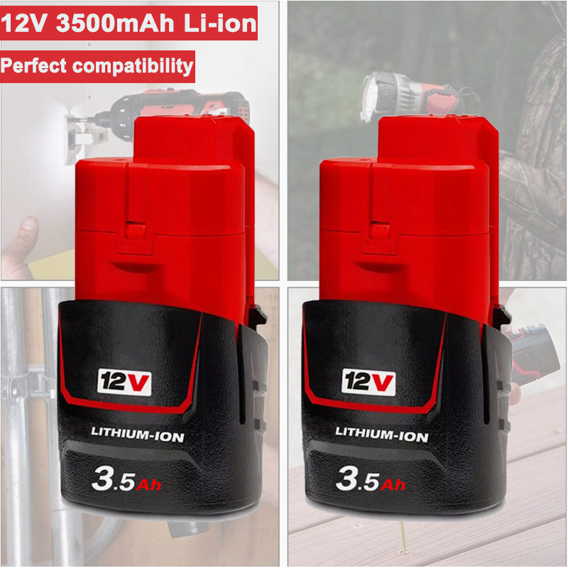 2Pack 3.5Ah For MILWAUKEE For M12 48-11-2430 12Volt NEW Lithium-Ion Battery