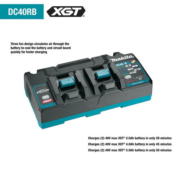 Makita Battery Charger, 120V AC, (1) 40V DC40RB Makita DC40RB 088381583701