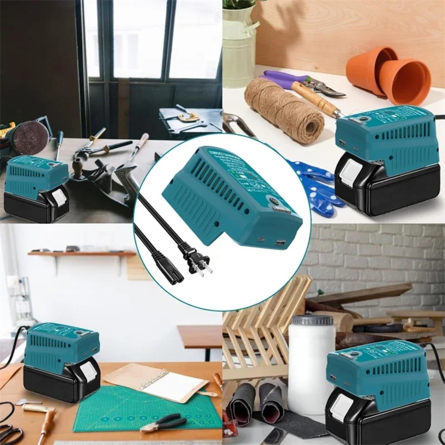Portable Fast Charger for Makita 18V with USB Type -C Output 110V 3A Travel