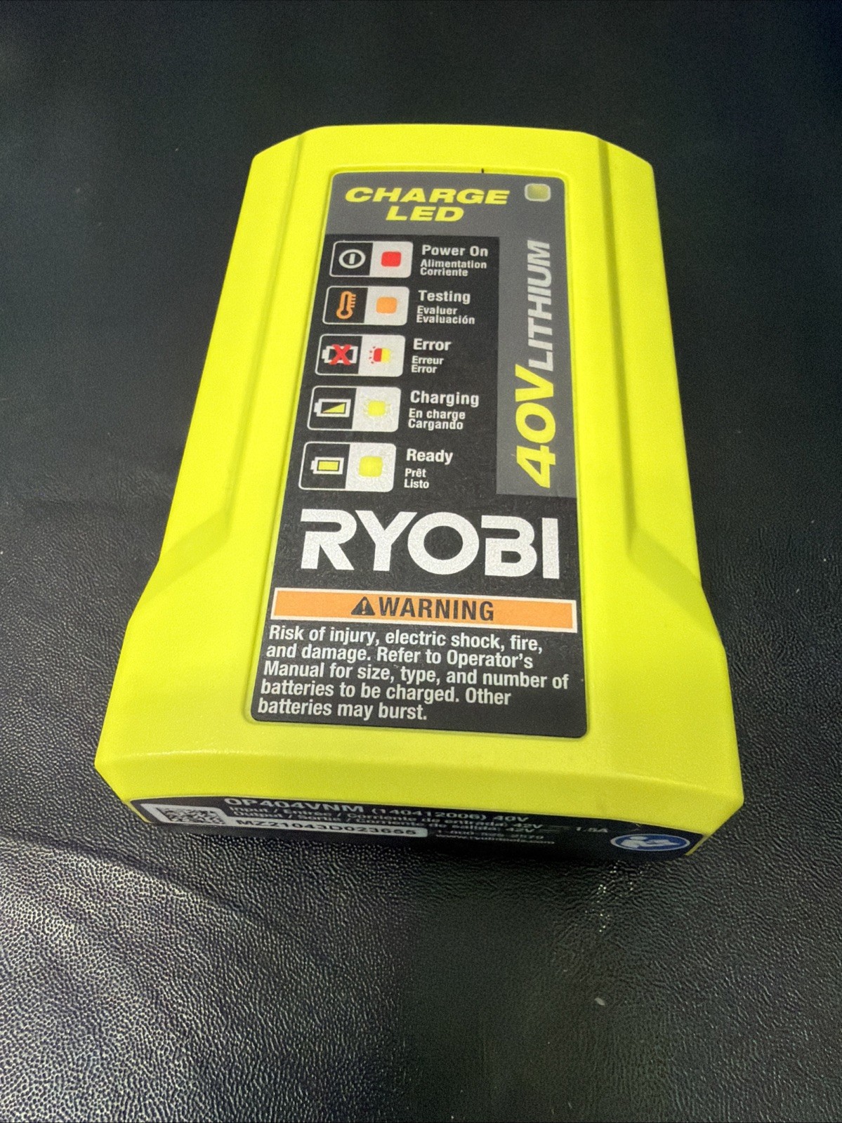 Ryobi OP404VNM 40V Lithium Ion Battery Charger In Good Condition