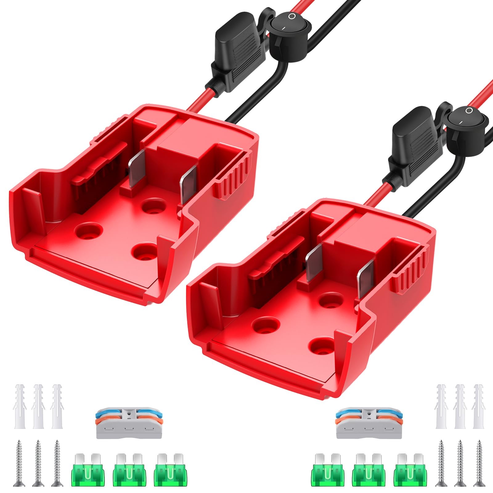 Choikwong 2 Packs 18V Adapter For Milwaukee M18 Battery Adapter For Power Wheel