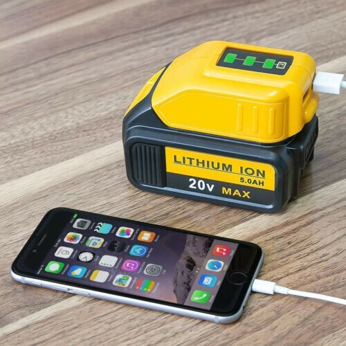 20V Max for Dewalt USB And Type C Power Source Battery Charger Adapter DCB094k