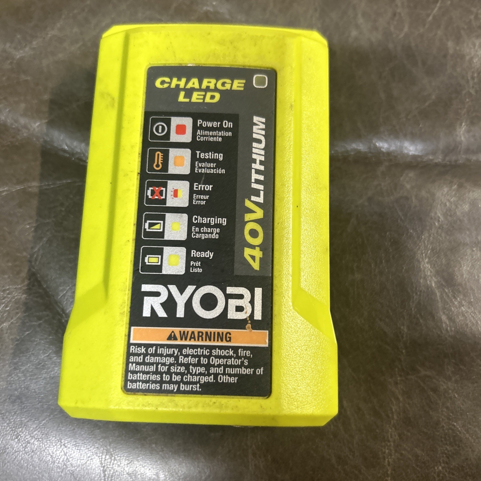Ryobi OP404VNM 40V Lithium Ion Battery Charger No Power Cord