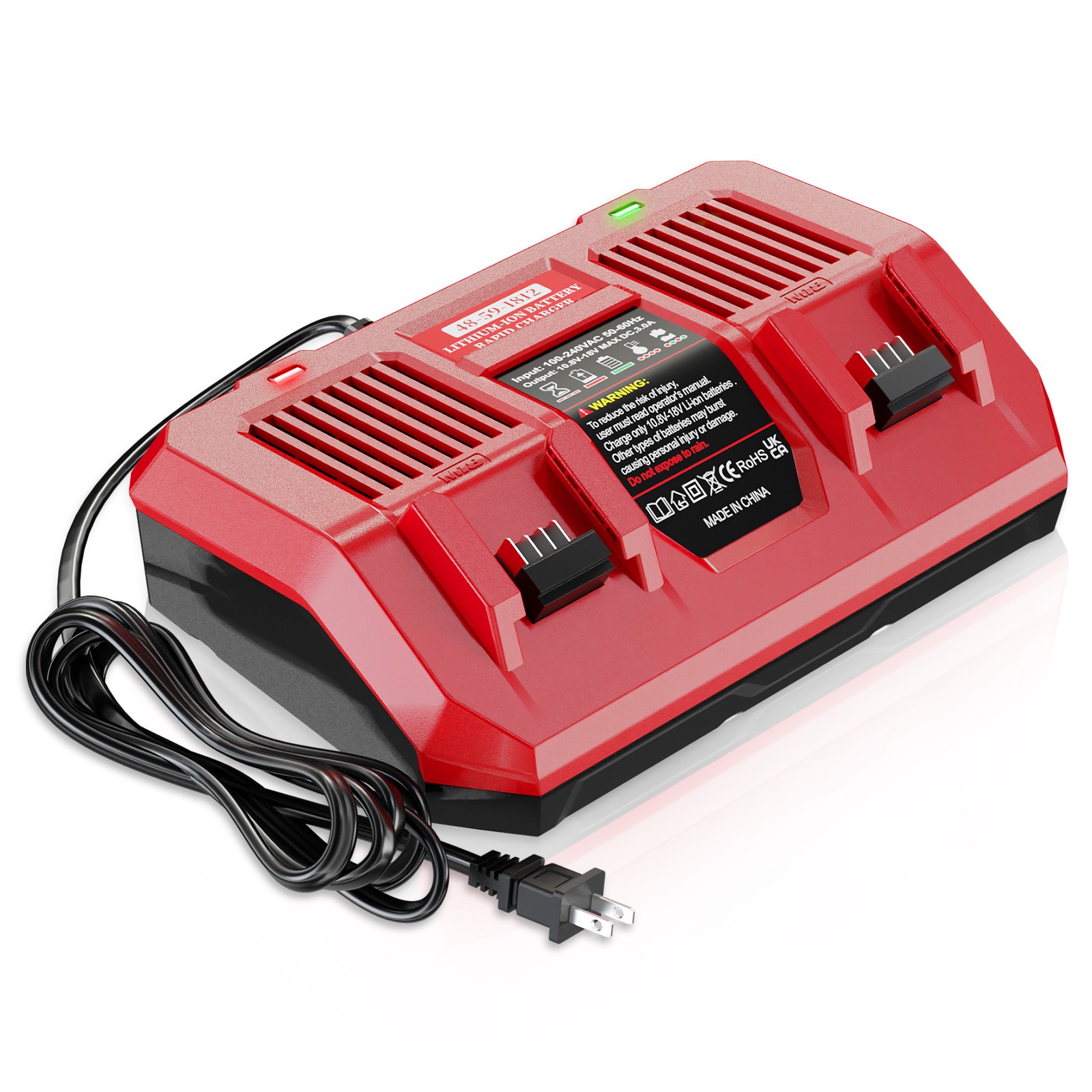 2 Pack 18V 8.0Ah Li-Ion Battery and Charger kit For Milwaukee M-18 4811-1862