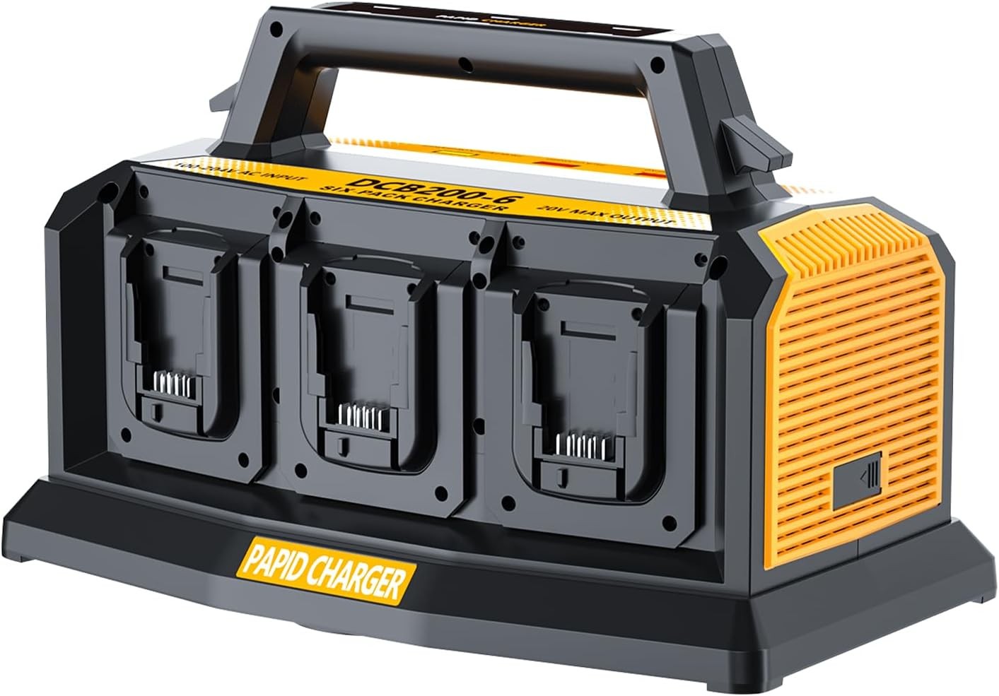 6-Ports Super Fast Battery Charger for DeWalt 20V Battery Rapid Charging Station
