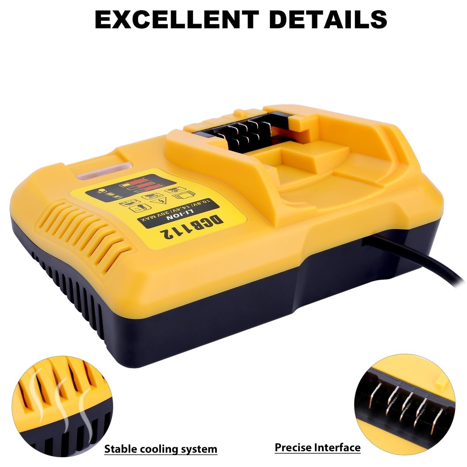Gonocop DCB112 Battery Charger for DeWalt 12V 20V 60V MAX Lithium-Ion