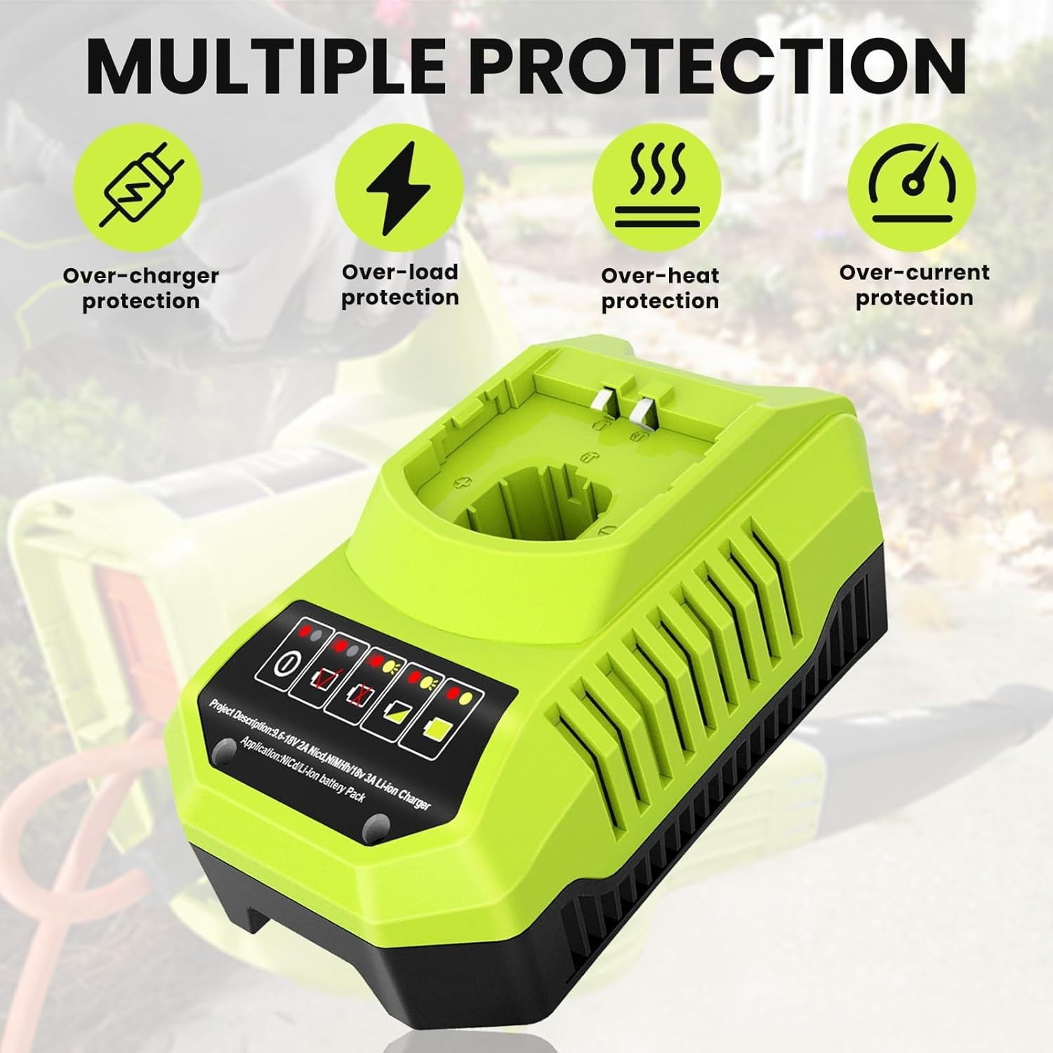 P117 Rapid Charger for Ryobi 18V Batteries – Safe & Efficient Charging Solution