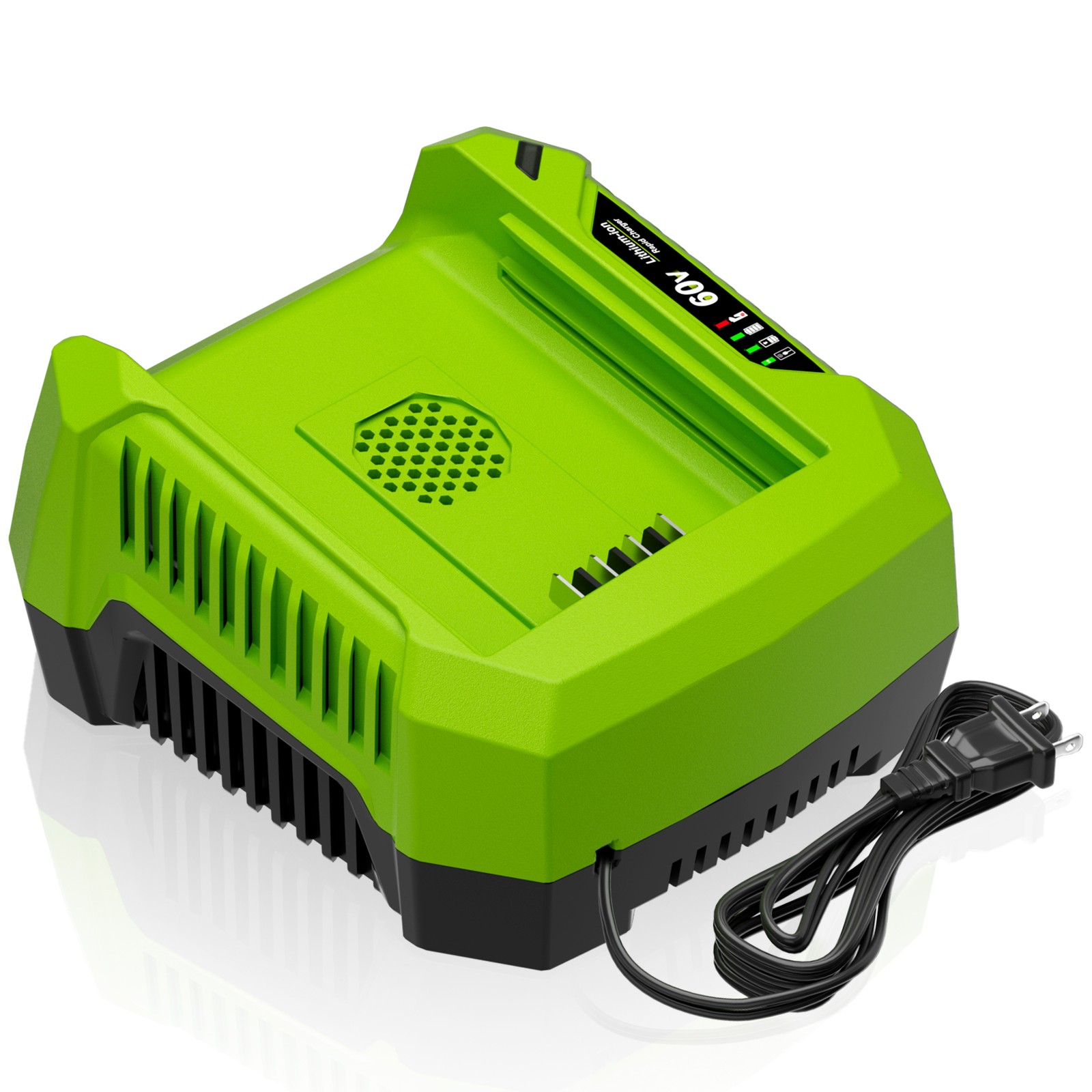 2Pack 5.0Ah Li-Ion Battery + 6A Rapid Charger Kit For Greenworks LB605 LB60A01