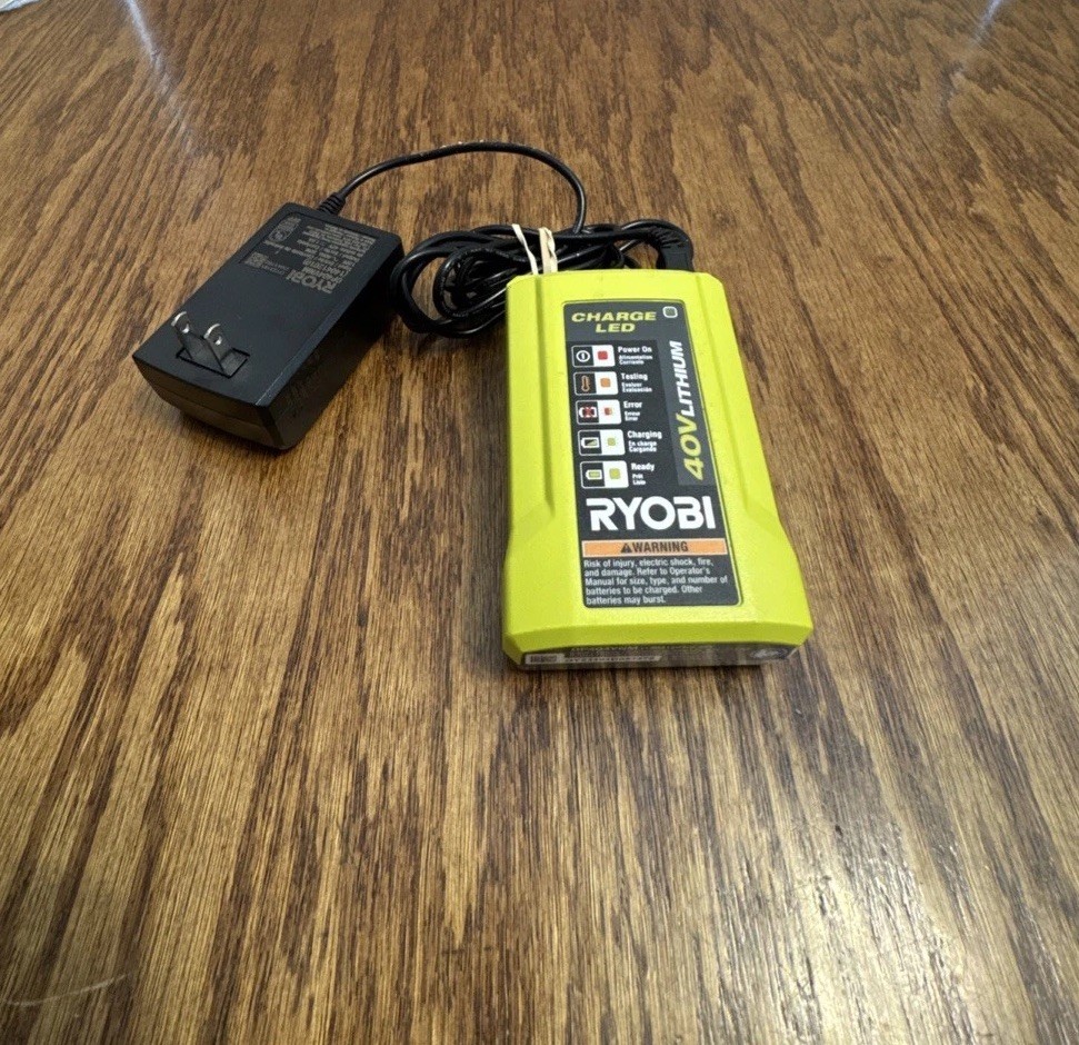 Ryobi OP404VNM 40V Li-Ion Power Tool Battery Charger w/ AC Adapter