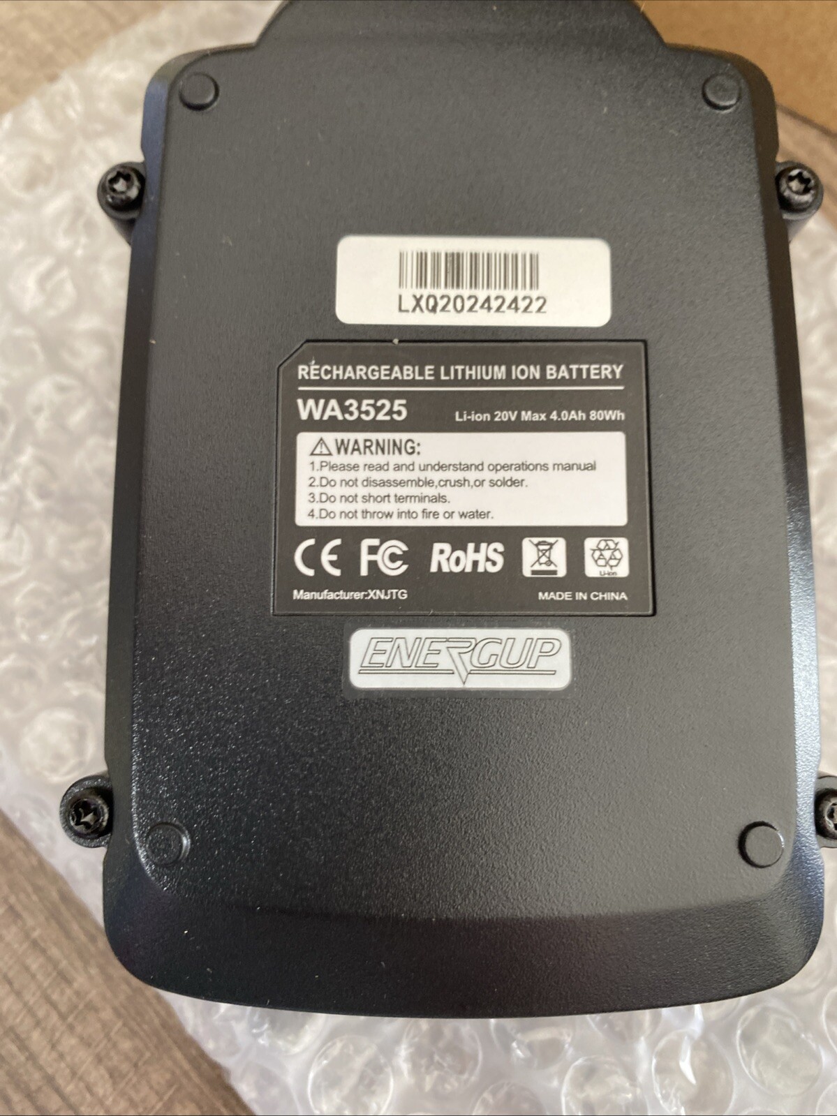 Supowill 2pack 20V MAX Extend Lithium Battery 20 Volt WG545s/WG890/WG891. /k