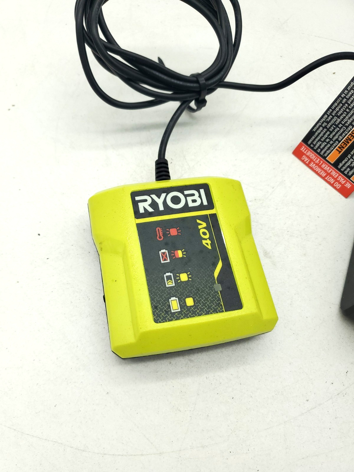 RYOBI 40V Lithium-Ion Power Tool Battery Charger OP404VNM-32