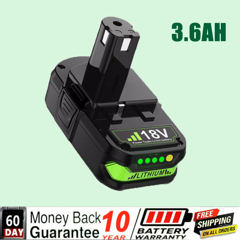 NEW For RYOBI P108 18V High Capacity 3.6Ah Battery 18 Volt Lithium-Ion Plus
