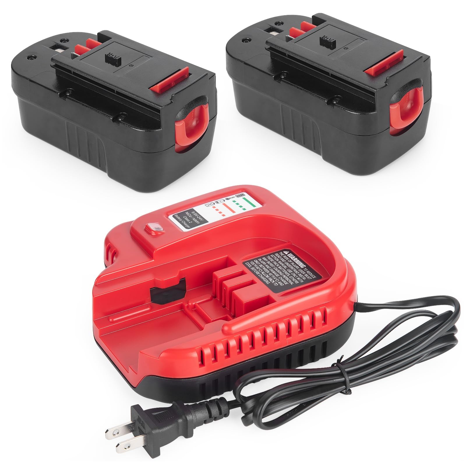 Dongpucun 2Pack 18V 4.0Ah Battery And Charger Set For Black And Decker 18V