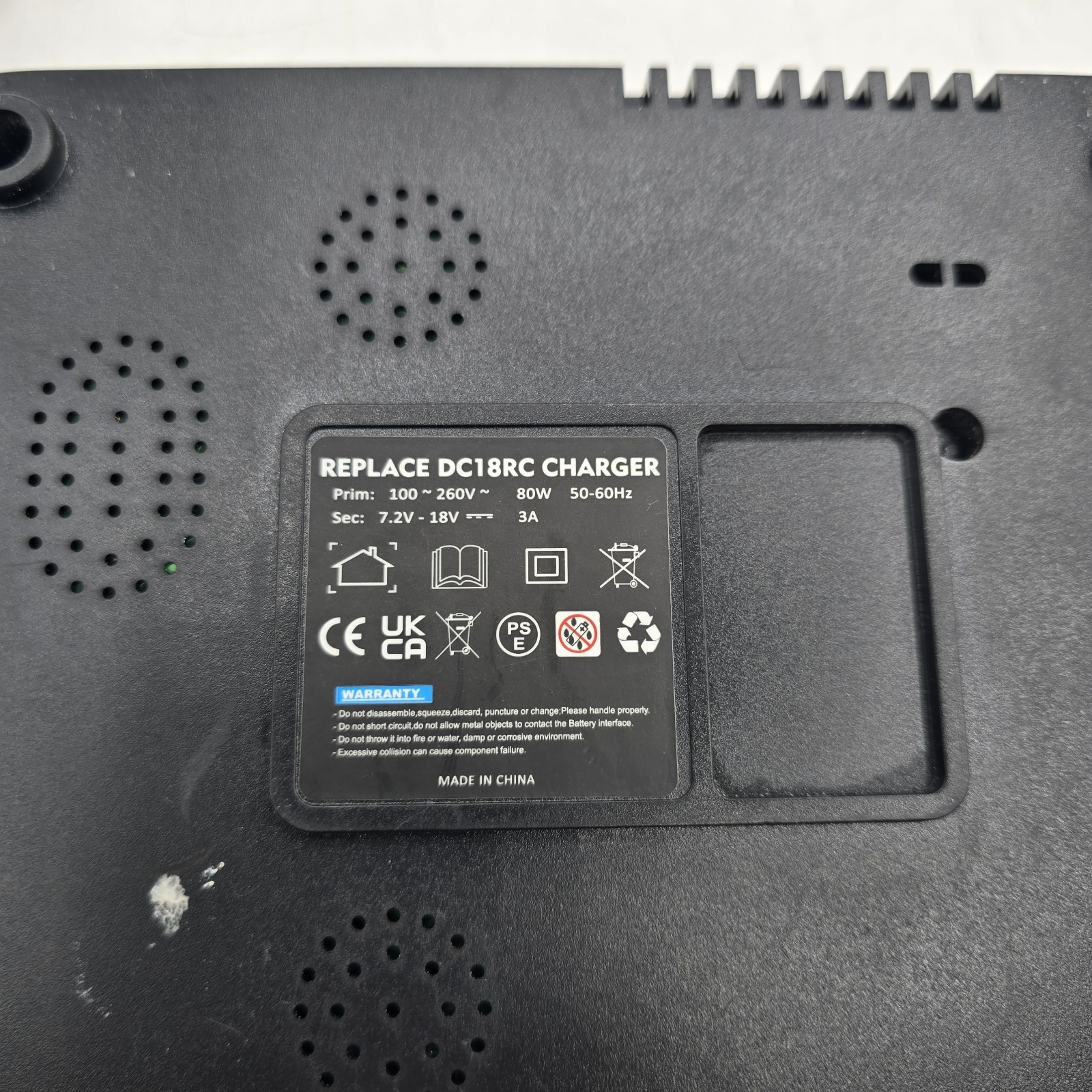 DC18RC Replacement Charger For Makita Lithium‑Ion 18V Battery BL1830