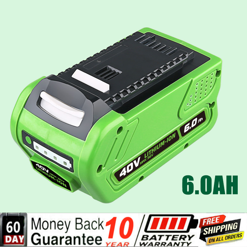 40V 6.0Ah For Greenworks G-MAX Li-ion Battery 29472 29462 29252 20202 New