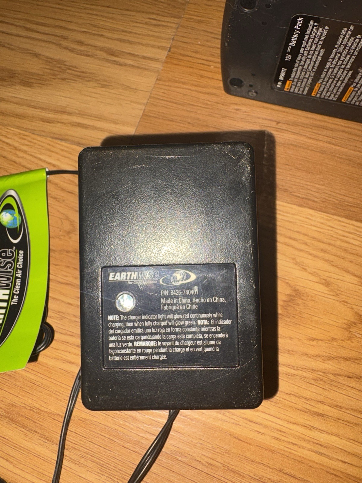 Earthwise 12V Battery Charger Power Adapter, Black, 1-Battery, 8426-74040W