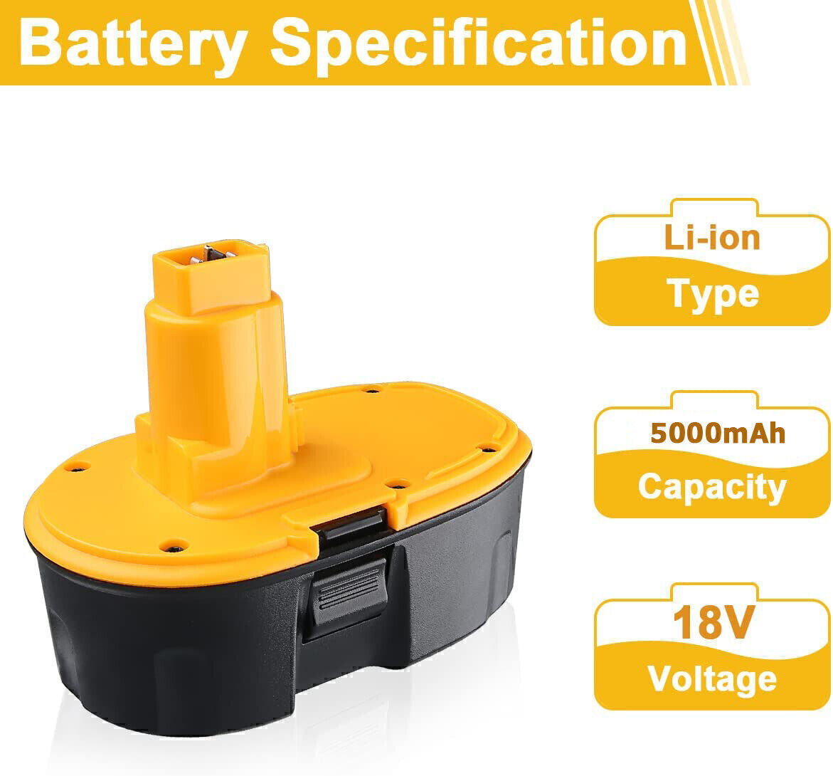 2Pack 18V XRP Battery for DEWALT DC9096-2 DW9095 DW9096 DC9098 DC9099 Cordless