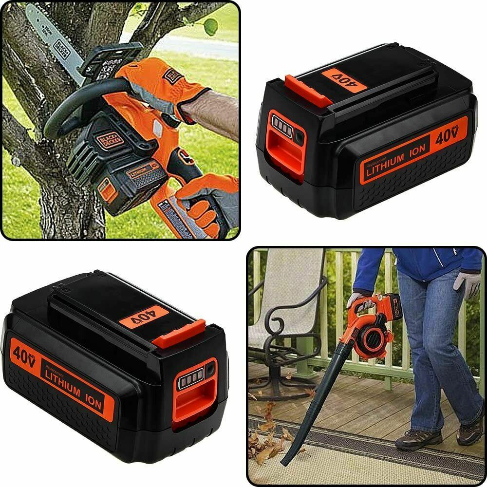 40 Volt for Black and Decker 40V Max Lithium Battery LBX2040 LBXR36 / Charger