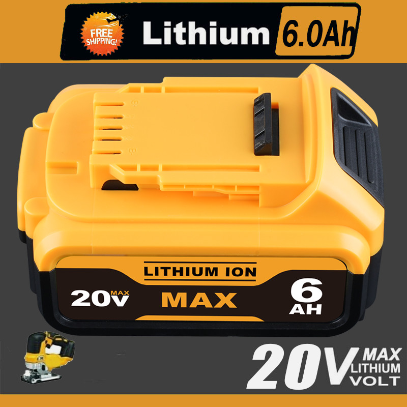 20 Volt Max XR 6.0AH Lithium Ion Battery DCB206 DCB208 DCB200-2 For DeWalt