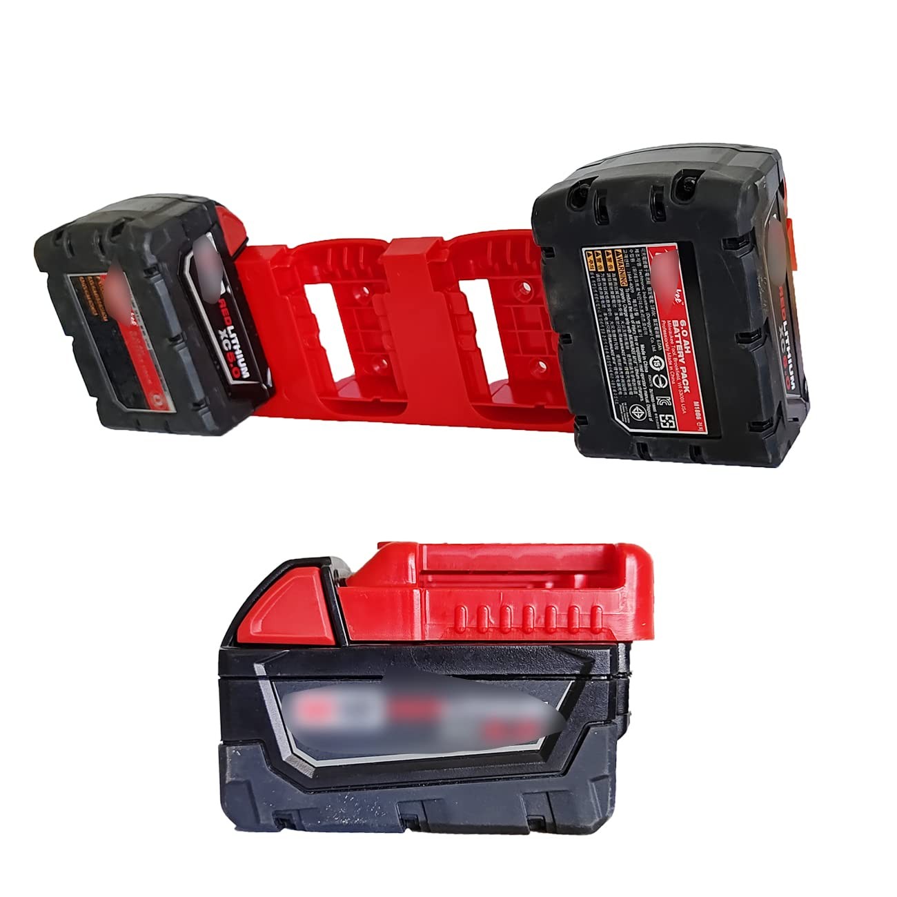 WOLGNKI Plastic Battery Organizer Mount Holder for Milwaukee M18 M12 Batteries