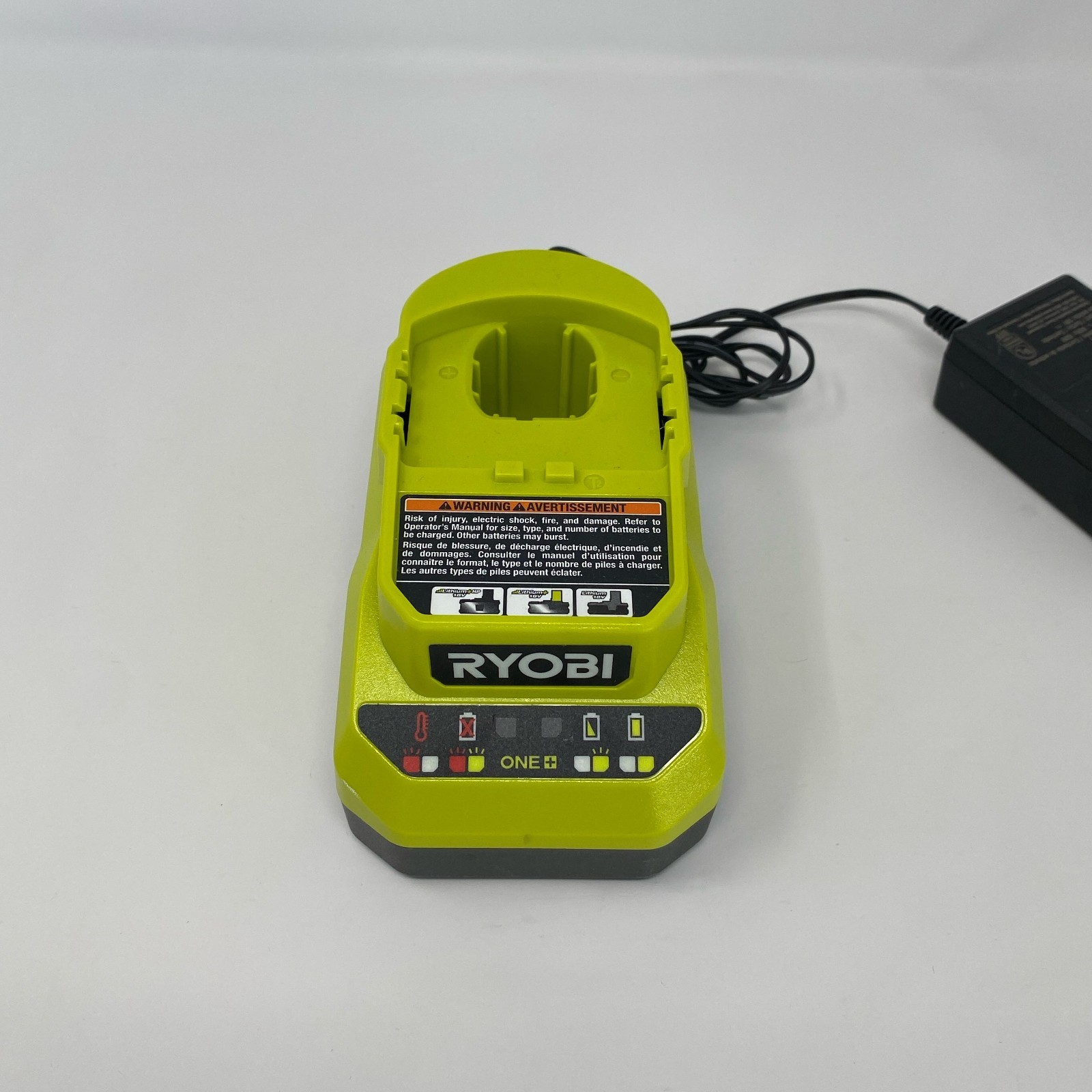 RYOBI 18V ONE+ Charger PCG002 w/ AC Adapter – Green/Black