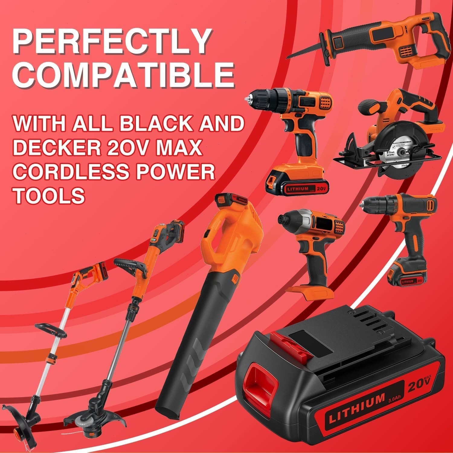 1X-2X NEW 20V Lithium-ion Battery/Charger for BLACK DECKER 20 Volt LBXR20 LB20